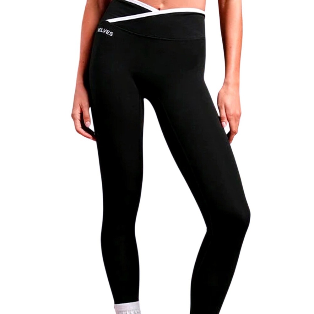 Darc Sport Athletics Wolf Contrast Pearl Energy Leggings Black White Medium NEW